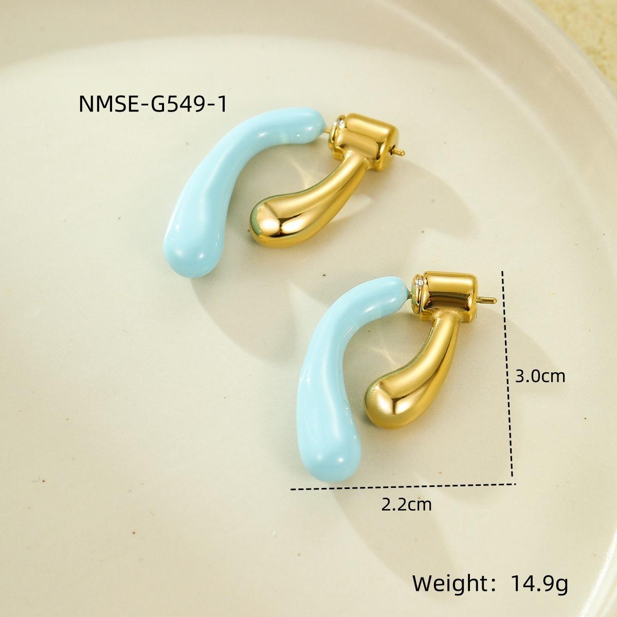 GEMCHIC Women s Sweet Drop Earrings Stainless Steel Stud Earrings Irregular Geometric Design