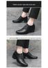 Men's Trendy High-Heeled Leather Shoes for Weddings and Banquets - Size 37, Zipper, Hairdresser Style