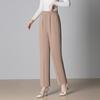 Spring & Autumn Casual Elastic Waist Pants for Middle-Aged Women - Solid Color, Comfortable, Leg-Lengthening Design