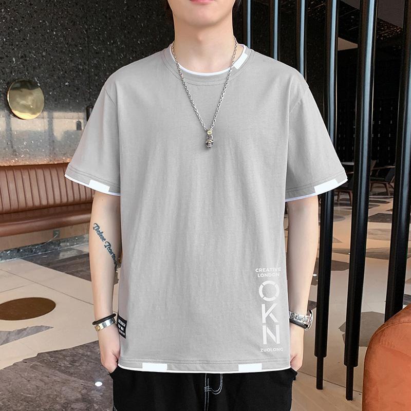 Short-sleeved T-shirt Tops Half-sleeve Round Neck Half-sleeved T-shirt