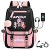 K-pop Demon Hunter Girl Group Backpack with Pompom - School and Campus Edition