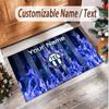Personalized Crystal Velvet Carpet FC Zürich Pattern Non Slip Floor Rug