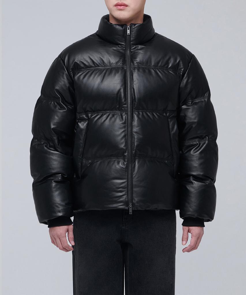 Musinsa Standard Lambskin Down Puffer Short Padded Jacket [Black]