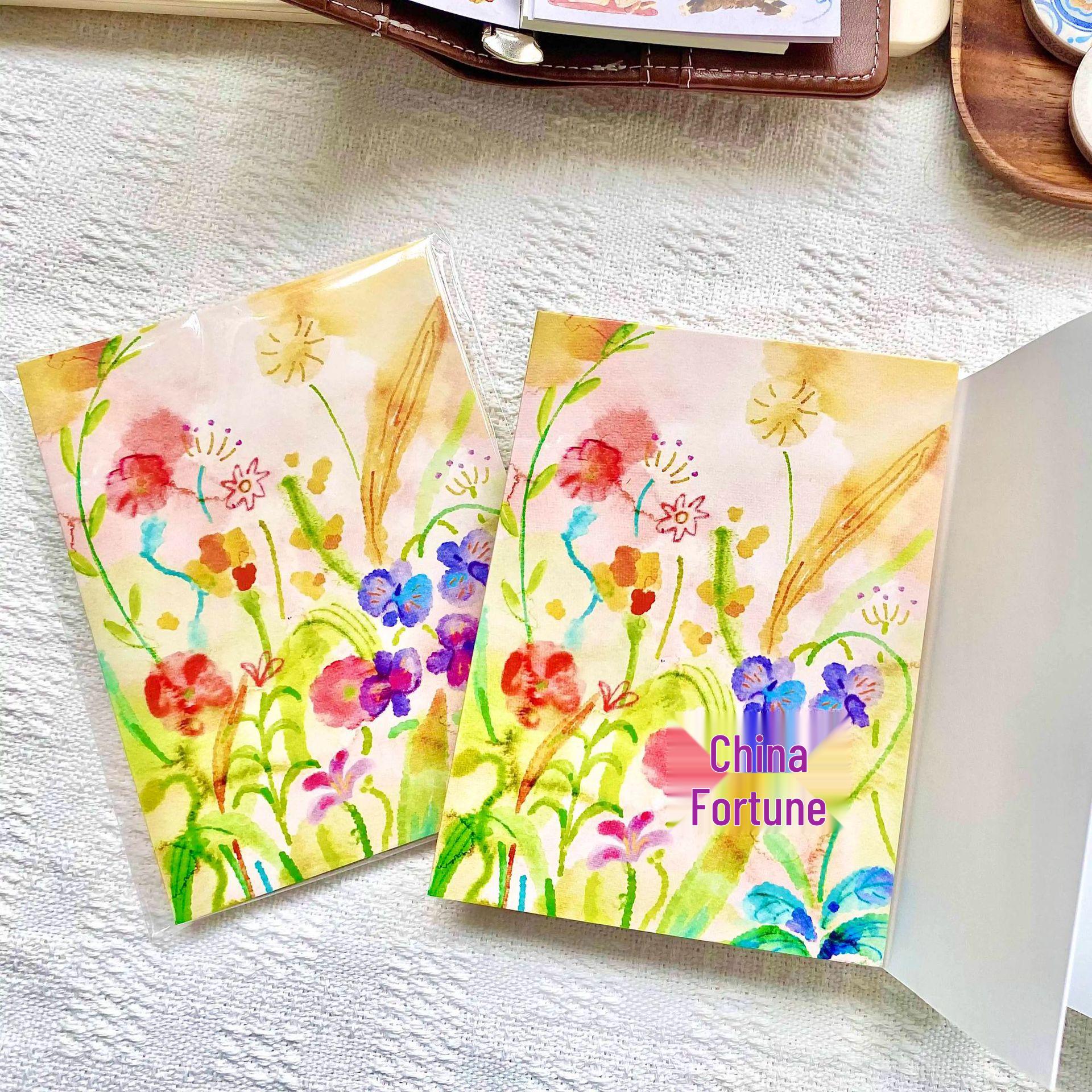 A6 Accordion Book: Spicy Sticky Rice Week Vol. 9 - Sea of Flowers & Books Watercolor Travel Journal