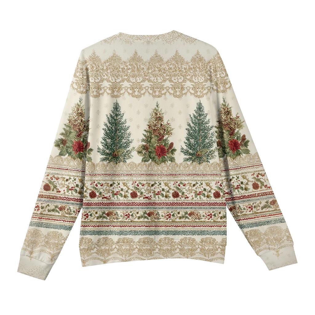 Men's Round Neck Long Sleeve Ribbed Knit Pullover