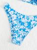 2024 Sexy Bikiny s trojúhelníkovým potiskem: Přeshraniční evropský a americký styl se zavazovacím designem