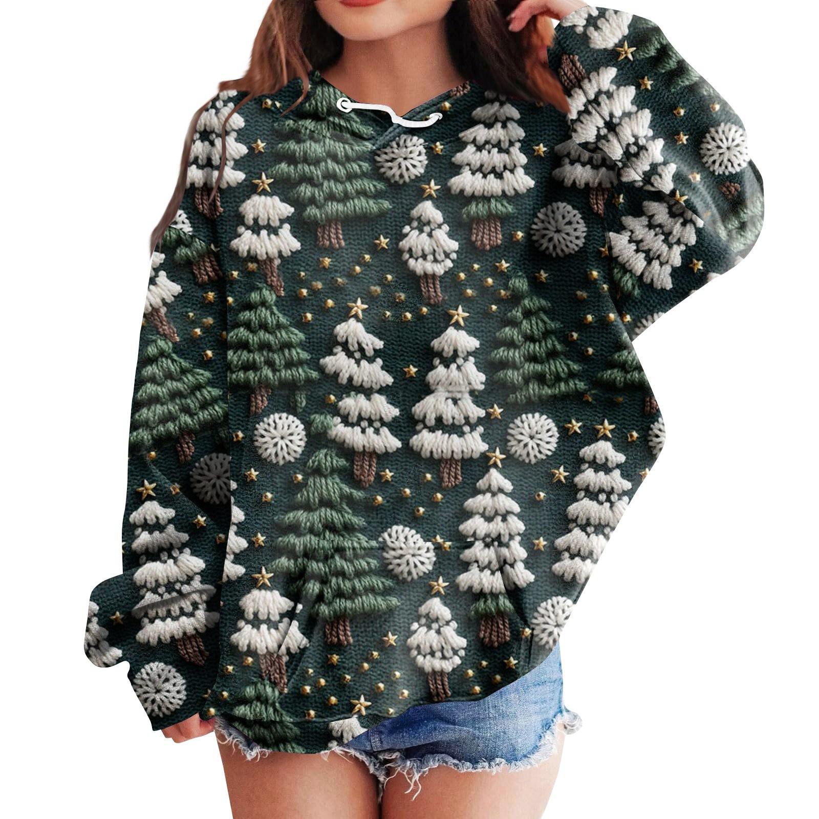 

Детские толстовки с капюшоном, свободные рождественские принты, спортивная рубашка с капюшоном, модная спортивная рубашка 160