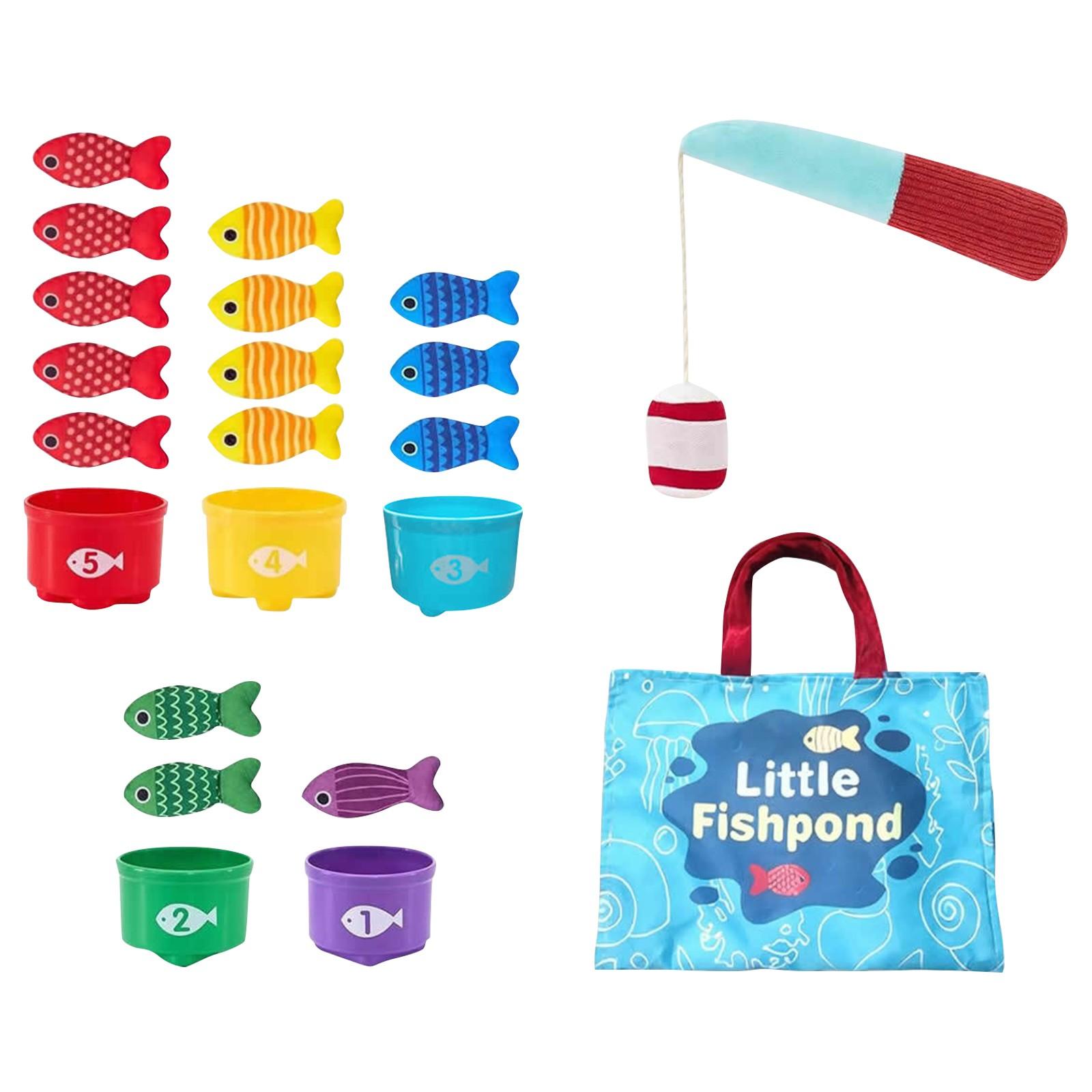 

Игрушки для малышей, игрушки для подарков на день рождения для мальчиков и девочек от 1 до 3 лет, игрушечные рыболовные игрушки из ткани 10 в 1 One Size белый