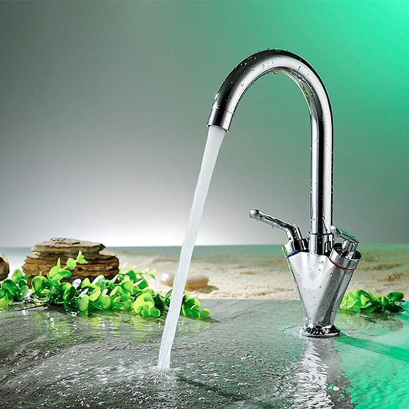 PLUSH Modern Round Square Polished Chrome Bathroom Vanity Basin Mixer Tap Faucet