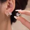 Light Luxury Flower Earrings, Exquisite And High-end Light Luxury Flower Earrings Petal Earrings
