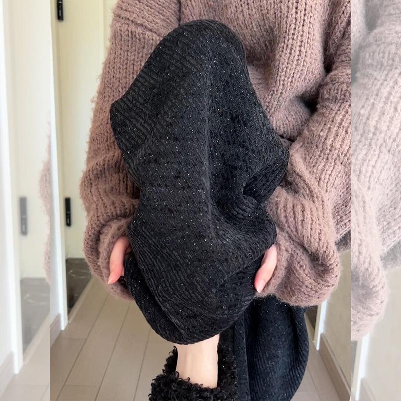 

Winter 2025 Slimming Sparkle Wide-Leg Casual Pants for Women Medium