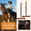Horse Saddle Rack 1/2Pcs T-Shaped Hanger, Heavy Duty with Hanging Trailer Holder Strap, Space-Saving Stand for Stables, Barns, Shows T-shaped Hanger