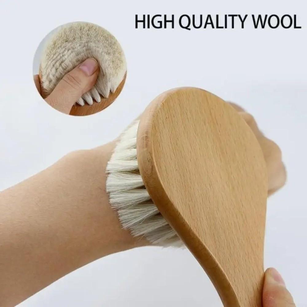 Natural Cradle Cap Brush Wooden Handle Infant Hair Brush High Quality Baby Hair Brush