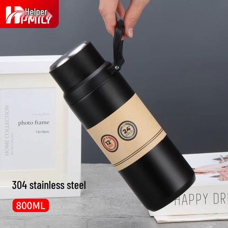 HPMILY 800ml 304 Stainless Steel Thermos Mug with Tea Infuser