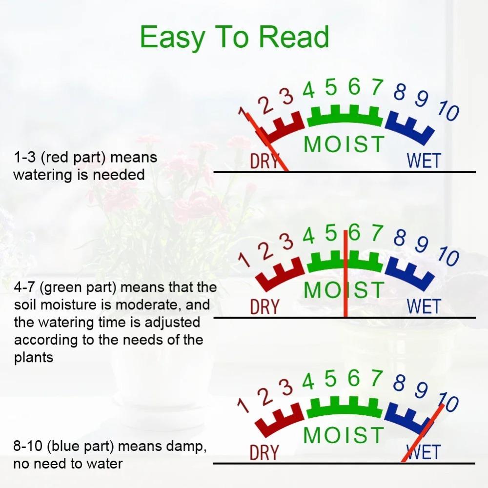 Mini Soil Moisture Meter Metal Probe Gardening Plant Flower Water Analyzer Soil Moisture Tester Hygrometer Detector Tool