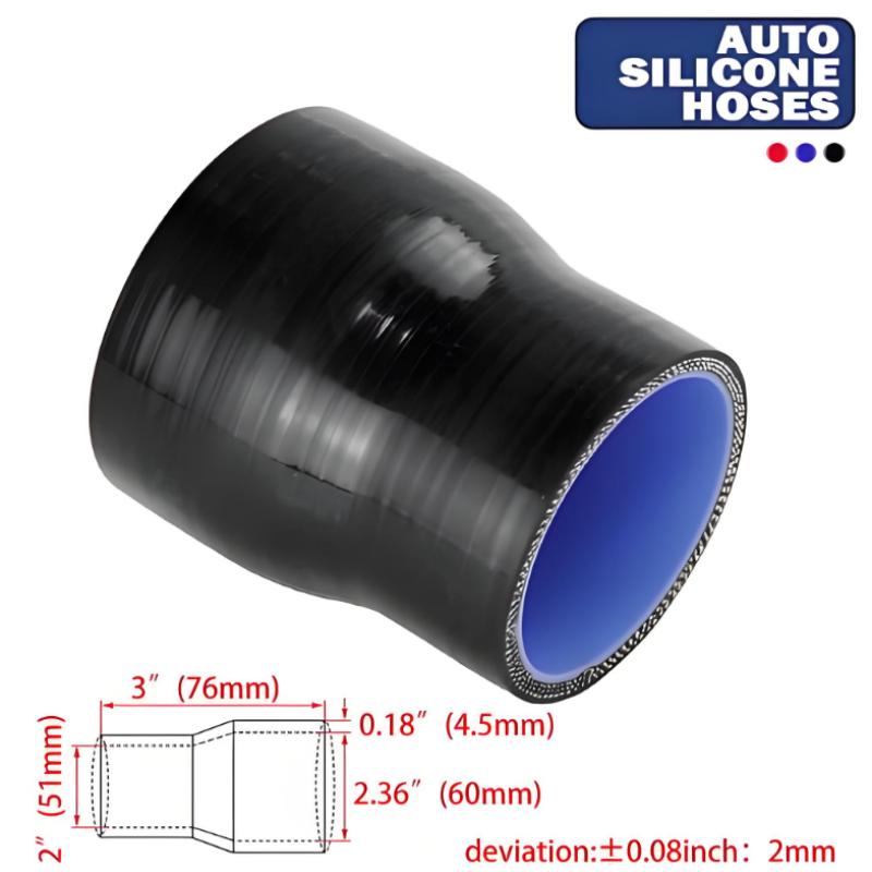 Length100mm Straight Silicone Reducer Hose Universal Silicone Hose  Intercooler Turbo Intake Pipe Coolant Hose ID16/45mm-22/80mm