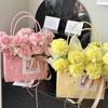 Macaron Flower Arrangement Tote - DIY Waterproof Paper Bag for Bouquets and Gift Packaging