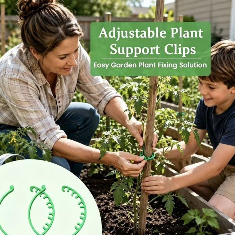 1/10/20Pcs Reusable Plant Fixing Buckle Plant Support Clips Garden Vegetable Garden Supplies