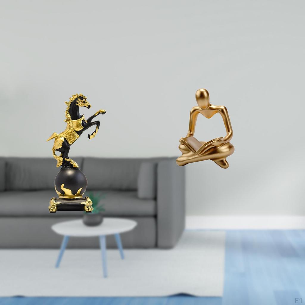 Modern Horse Thinker Figurine Sculpture Collection for Bedroom Living Room Desk Centerpiece Creative