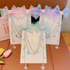 Children Baby Mermaid Princess Pearl Butterfly Fringe Bow Forehead Chain Hairpin Fairy Hair Accessories Cartoon Girls Hair Clip