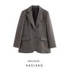 Kaslead New Arrival Women's Clothing Fashion Style Stylish Simple and Versatile Casual Herringbone Fur Suit Outwear