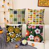 Federa Cuscino Fiore Stile Retrò Orla Kiely Comfort Divano Letto Seta Elegante Cerniera Invisibile Copricuscino Decorativo