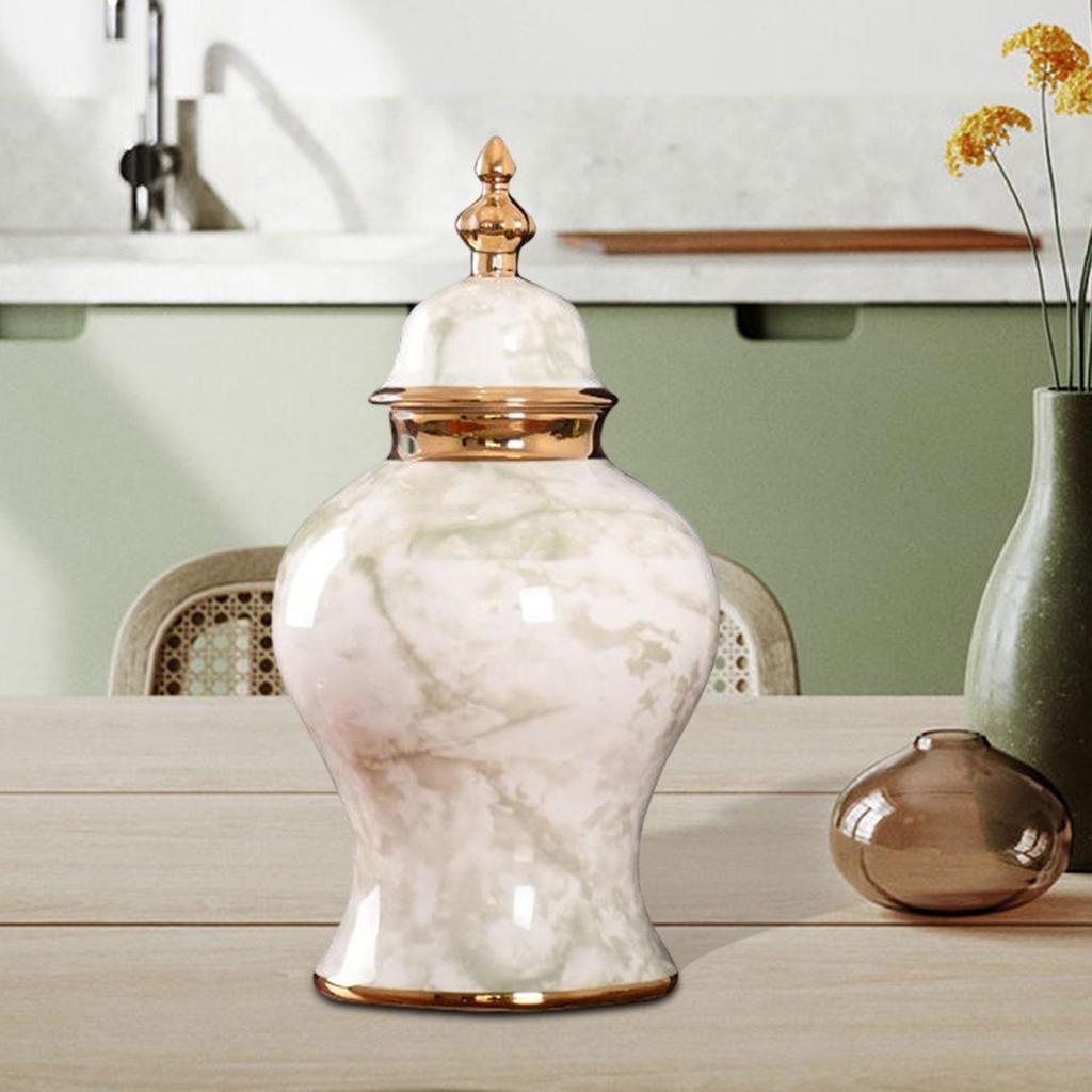 Ceramic Flower Vase Ornament ,Floral Arrangement ,Storage Jar ,Traditional Porcelain Storage for
