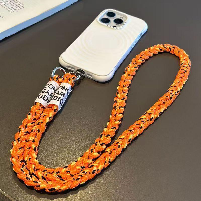 Colorful Crossbody Woven Phone Strap - Long Anti-Lost Lanyard & Bag Decoration