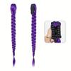 Purple Hair Extensions Ponytail Hair Extension, 66cm Hand-Braided Hair Wig with Claw Clip, Synthetic Hair Tinsel for Cosplay, Parties and Daily Use