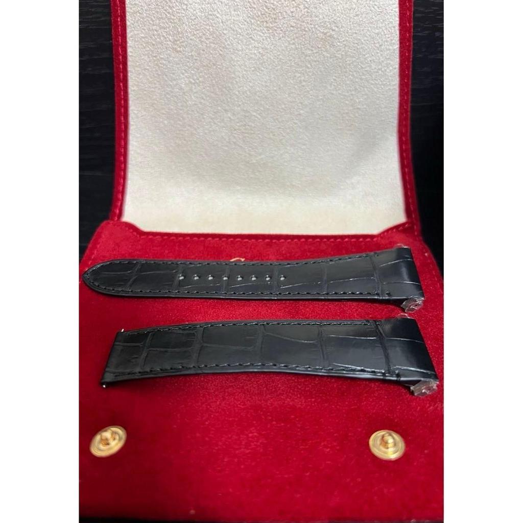 Used Cartier CARTIER Santos 100 XL Croco Band Unused Genuine Leather Belt Strap D Buckle 24MM
