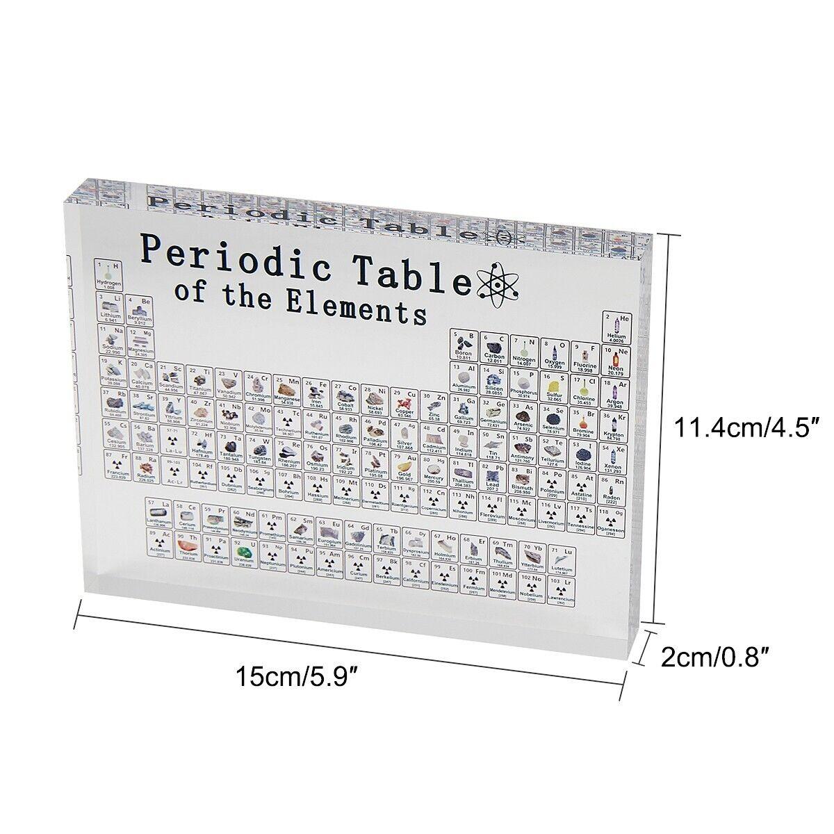 

Периодическая акриловая настольная витрина с образцами настоящих элементов, украшение, химическая