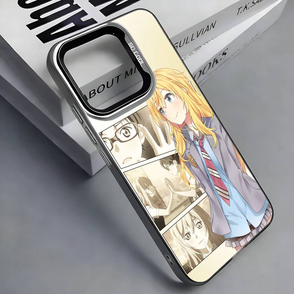 Y-Your lie IN A-APRIL Phone Case For iPhone 17,16,15,14,13,12,11 Plus,Pro Max,Colored Silver Phone Case