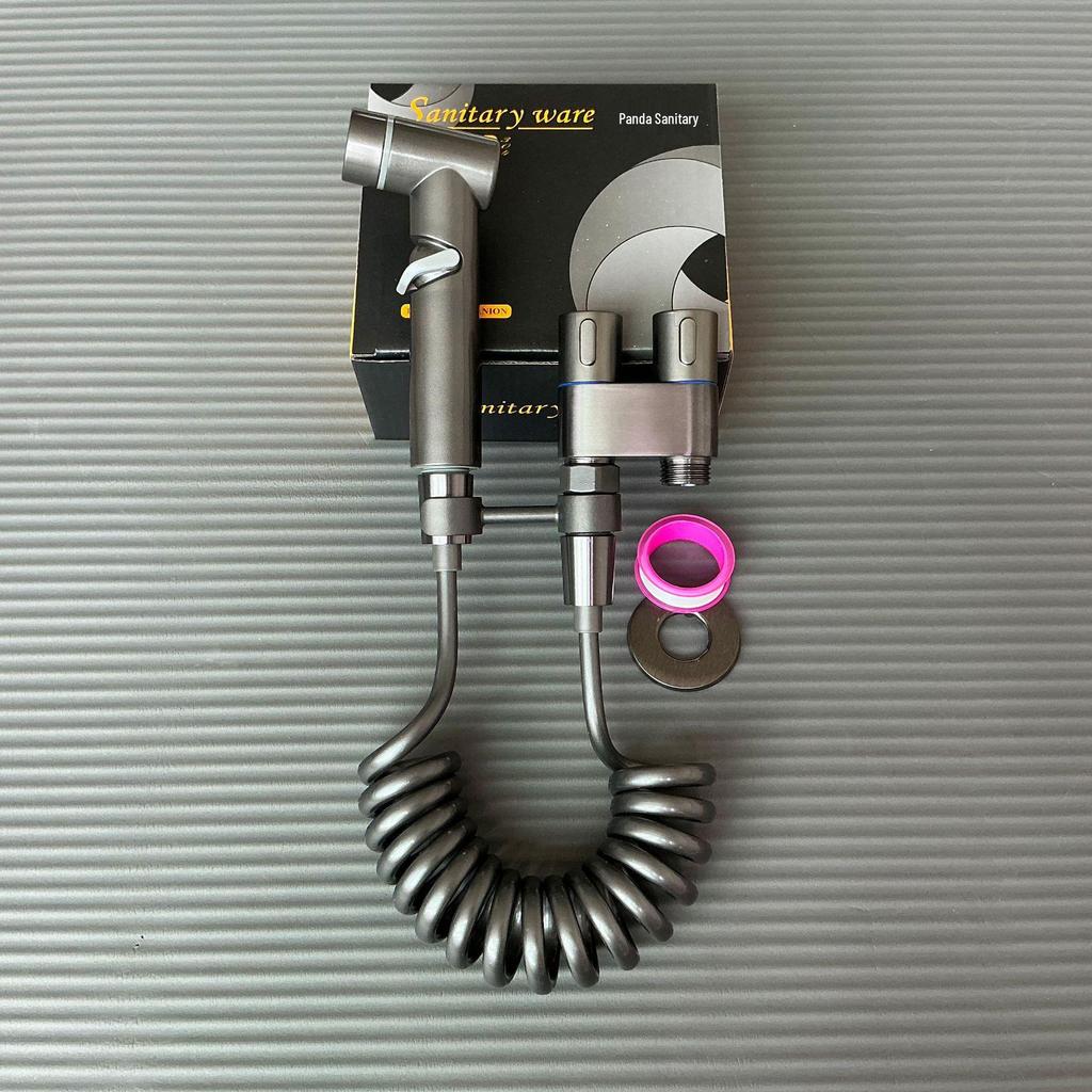 Toilet Bidet Spray Gun with Dual Function High-Pressure Valve