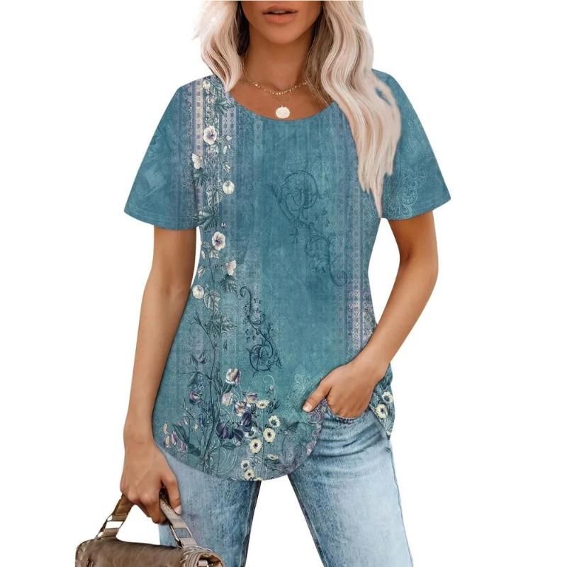 3D Printed Summer Women's T-Shirt Breathable Versatile Fashion Trend Daily Wear Tops Comfortable Polyester Tees