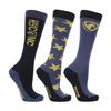 HYCONIC Unisex Adult Stars Socks (Pack of 3)
