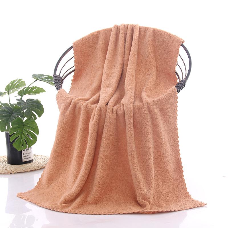 

Банное полотенце из кораллового флиса, утолщенное абсорбирующее полотенце, женское взрослое бытовое банное полотенце 70*140cm кофейный