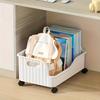 1pc Removable Organiser with Wheels - Ideal for Organising Books and Documents, Easy To Move Storage Basket