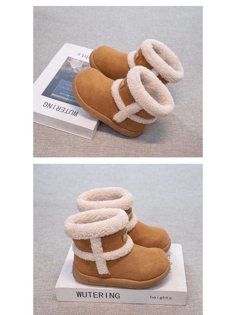 2025 Winter Children's Cotton Snow Boots - Warm, Comfortable, Fashionable, Plus Velvet, Medium & Large Sizes