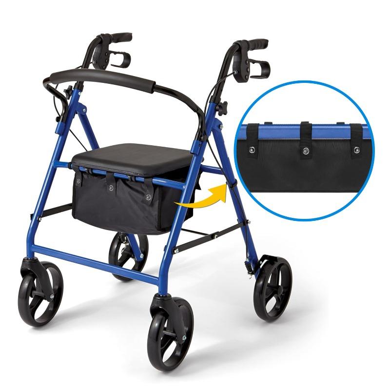 New Large Capacity Hanging Pouch Organizer Bag for Mobility Walker Bottom Storage Box for Walking Aid Convenient Essential