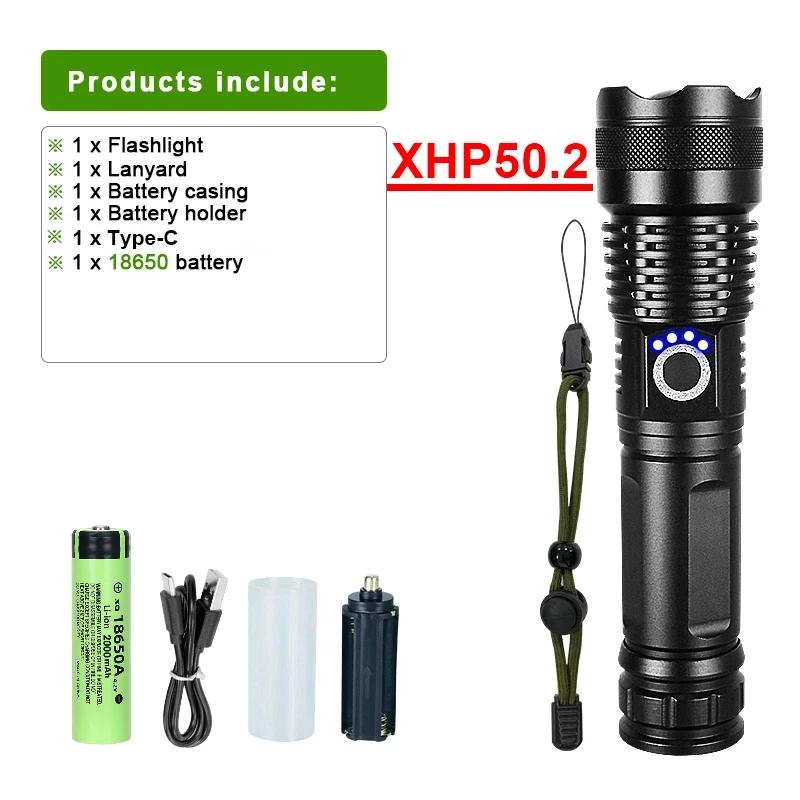 Rechargeable GT10 Flashlight Super Bright Portable Ultra Power Long Range Tactical Torch Lamp Outdoor Emergency Camping Lantern