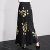 Elegant Floral Print High-Waist A-Line Maxi Skirt