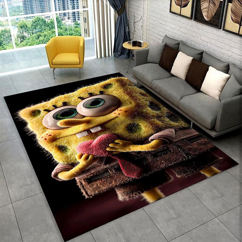 Cartoon S-SpongeBob Patrick Star Carpet Rug for Playroom Bedroom Living Room Sofa Home Decor,kid Area Rug Non-slip Floor Mat