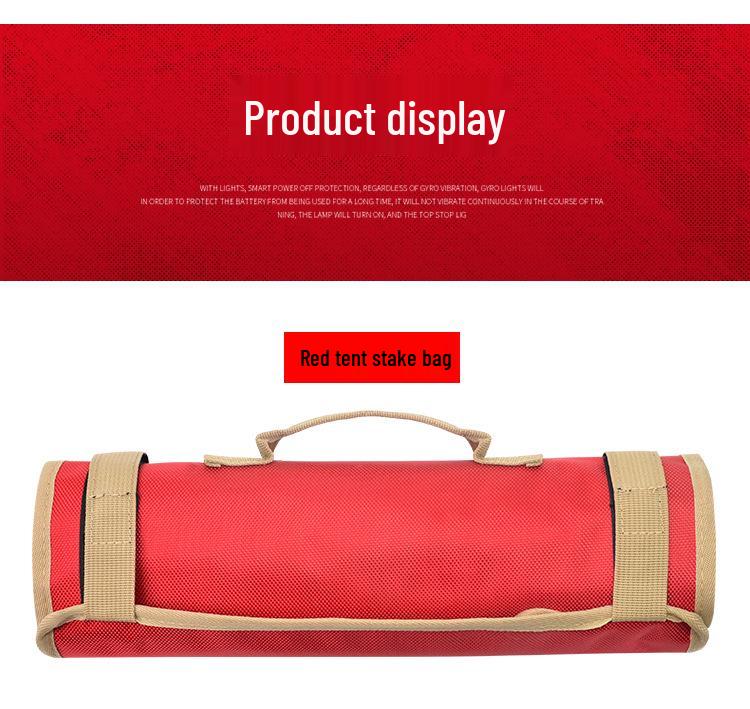 Large Outdoor Tote for Camping Gear: Includes Peg Storage, Tarp, Tent Pegs, and Hammer Kit