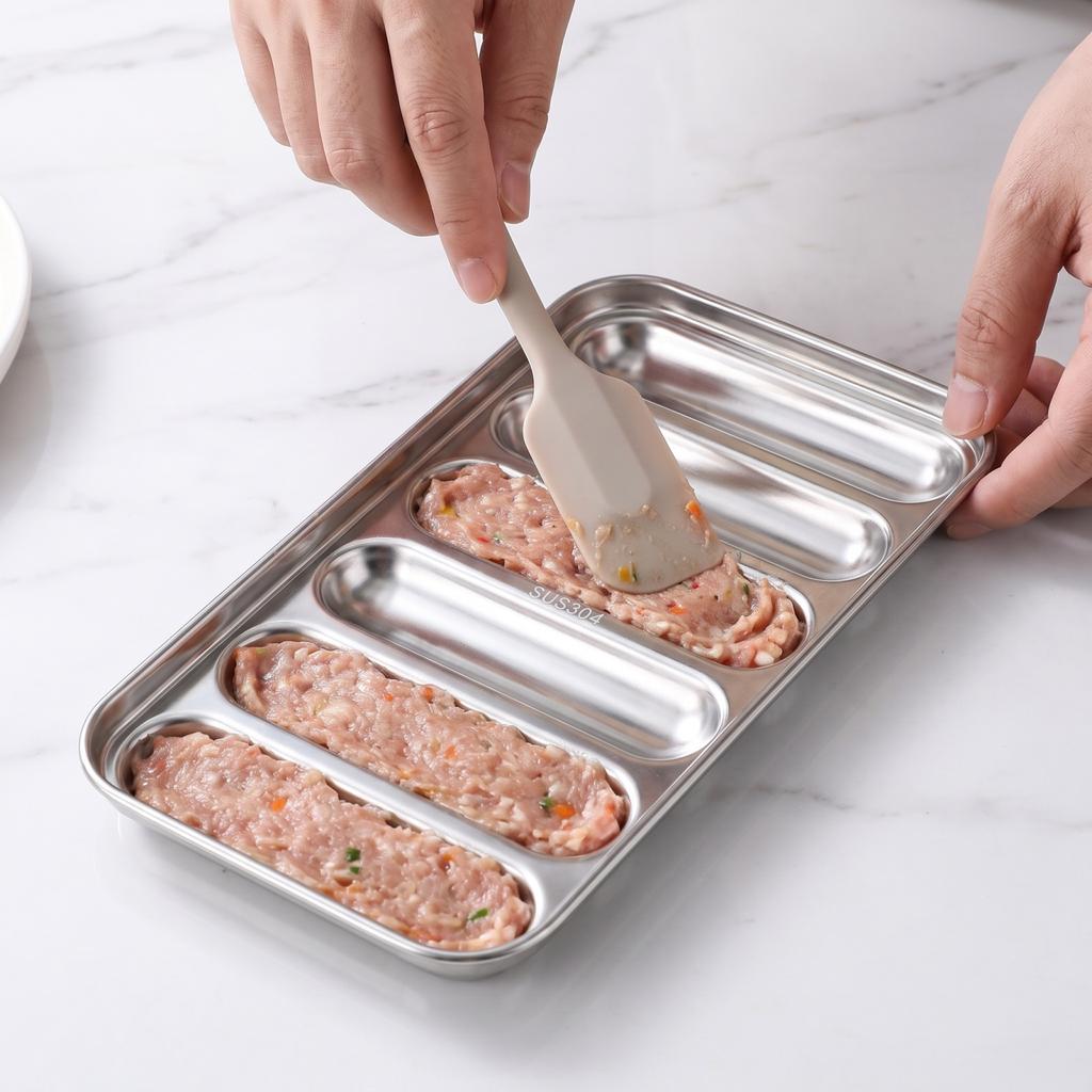 Stainless Sausage for Homemade Baby Food Baking Steaming - DIY Sausage and Ham Maker