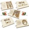 20/40 Page Wooden Wedding DIY Message Book Creative Signature Book MR&MRS Photo Album Wedding Decoration Supplies Sign-in Book
