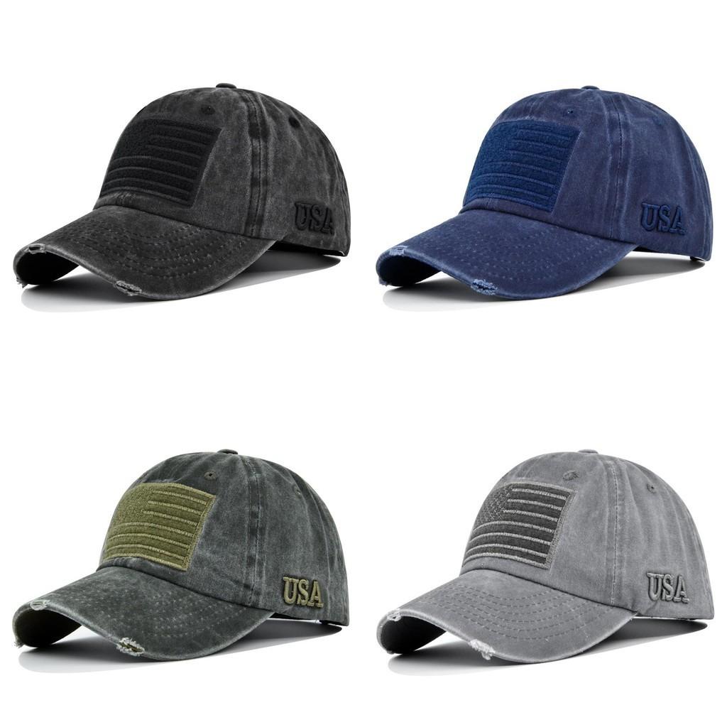 Usa Flag Embroidered Baseball Cap Adjustable Cotton Hat Casual Style