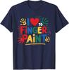 Ich Liebe Fingerfarben Süsses Paar Valentinstag Unisex T-Shirt