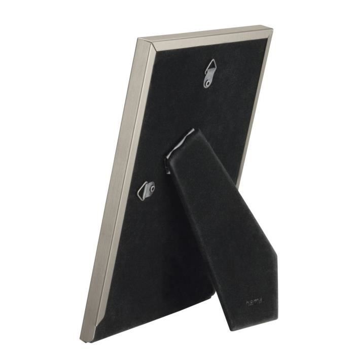 Cadre photo - hama - riva - titane - 13 x 18 cm - velours de qualité supérieure - design intemporel