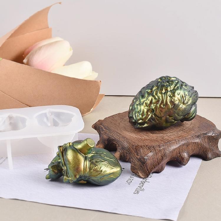 Halloween Stampo in Silicone Organo Cuore Umano 3D Strumento per Decorare Torte Sapone Candela