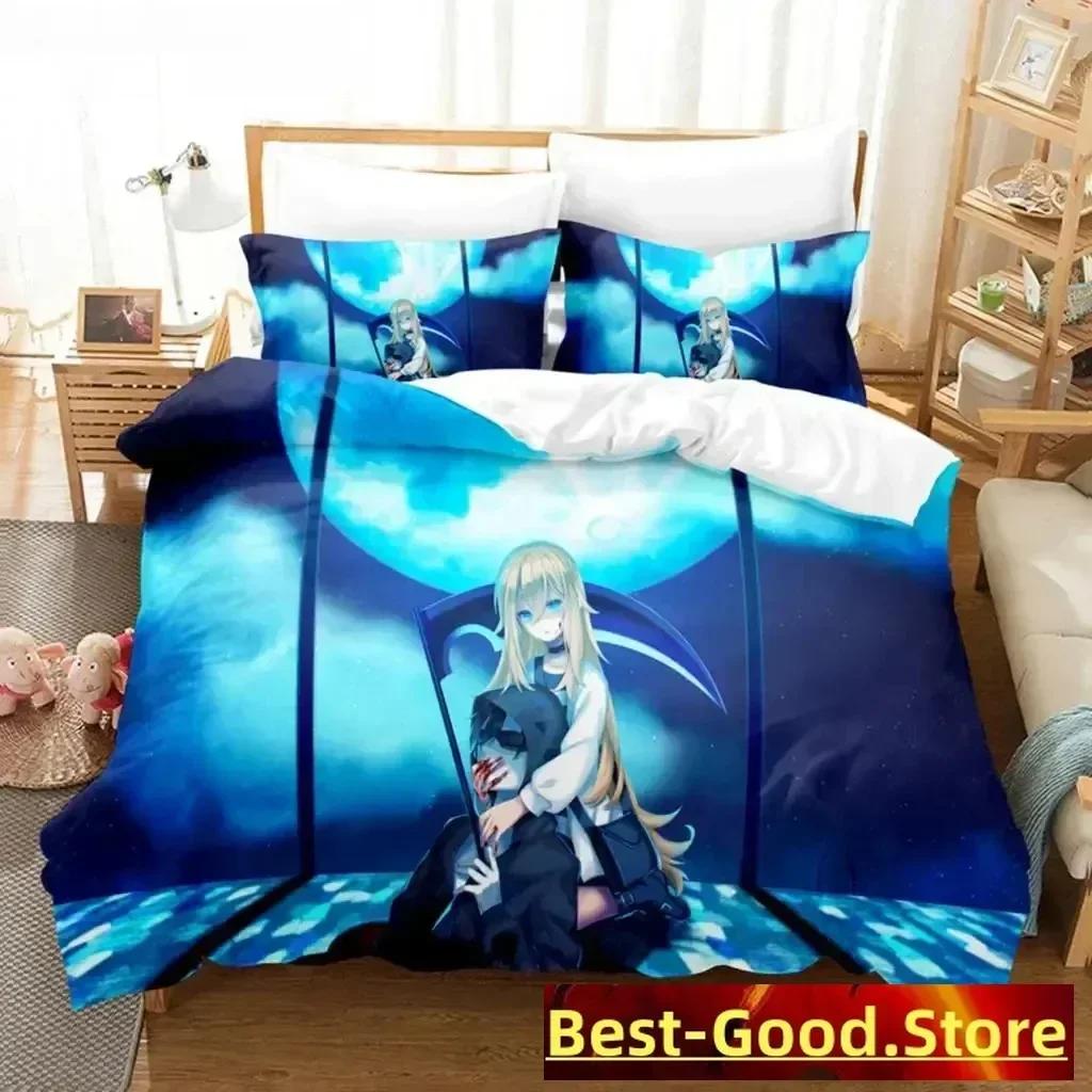 

3D Print Anime Angels Of Death Bedding Set Boys Girls Twin Queen Size Duvet Cover Pillowcase Bed Kids Adult Home Textiles EU Single(135*200cm)3pcs